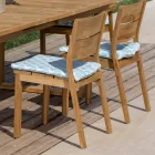 Mesa de exterior extensible con sillas y sillones de teca - Marie viadurini