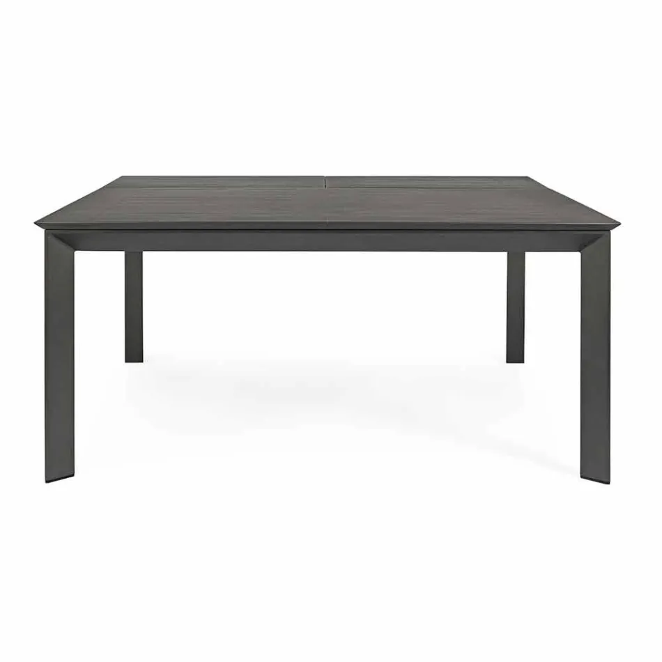 Mesa de exterior extensible hasta 160 cm en aluminio Homemotion - Andries viadurini