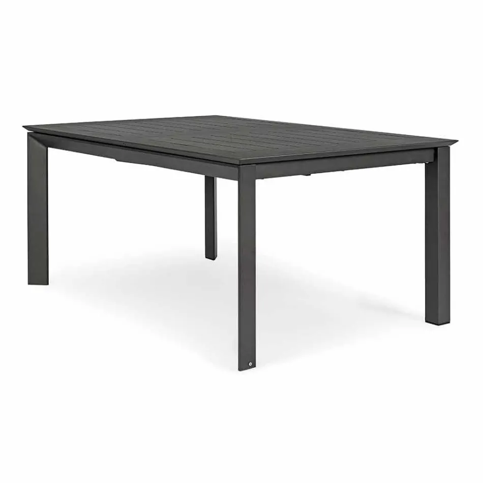 Mesa de exterior extensible hasta 160 cm en aluminio Homemotion - Andries viadurini