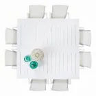 Mesa de exterior extensible hasta 160 cm en aluminio, Homemotion - Andries viadurini