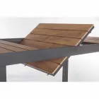 Mesa de exterior extensible hasta 200 cm con tablero en teca - Acabado Bobel viadurini