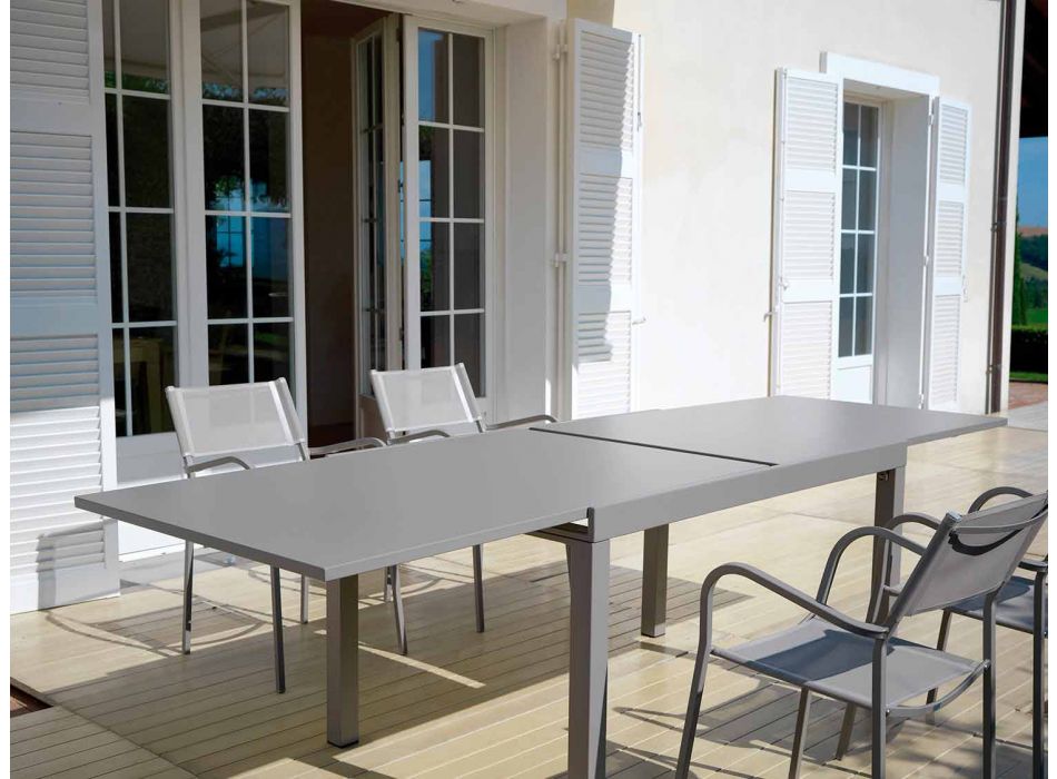 Mesa extensible para exteriores de hasta 280 cm en metal Made in Italy - Dego viadurini