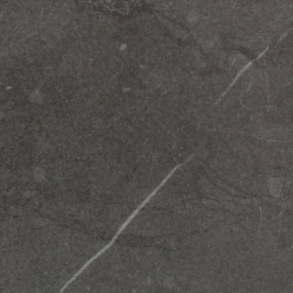 Mesa de exterior con base de madera y tapa de cerámica de piedra gris - Infinity viadurini