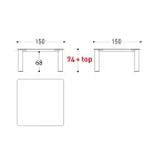Mesa de exterior Hpl Top o Cerámica Made in Italy - Plinto by Varaschin viadurini