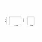 Mesa de exterior rectangular de metal autonivelante hecha en Italia - Binda viadurini