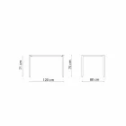 Mesa de exterior rectangular de metal autonivelante hecha en Italia - Binda viadurini