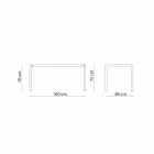 Mesa de exterior rectangular de metal autonivelante hecha en Italia - Binda viadurini