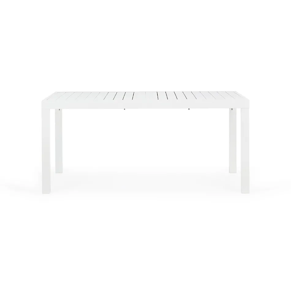 Mesa de Jardín Extensible hasta 240 cm en Aluminio Blanco o Topo - Franz viadurini