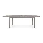 Mesa de Jardín Extensible hasta 240 cm en Aluminio Blanco o Topo - Franz viadurini