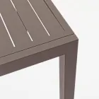 Mesa de Jardín Extensible hasta 240 cm en Aluminio Blanco o Topo - Franz viadurini