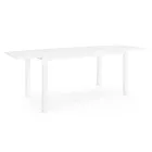 Mesa de Jardín Extensible hasta 240 cm en Aluminio Blanco o Topo - Franz viadurini