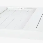 Mesa de Jardín Extensible hasta 240 cm en Aluminio Blanco o Topo - Franz viadurini