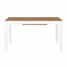 Mesa de jardín extensible en aluminio blanco Modern Homemotion - Sciullo viadurini