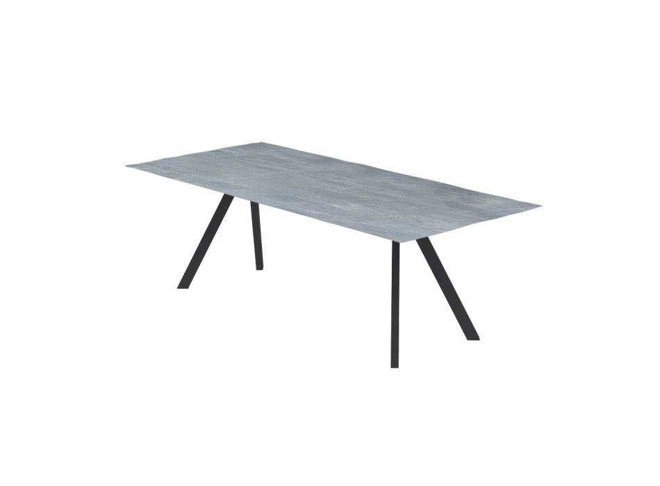 Base de mesa de jardín en acero galvanizado con tapa de HPL Made in Italy - Brienne viadurini