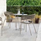 Mesa de jardín de acero de varios tamaños Made in Italy - Brienne viadurini