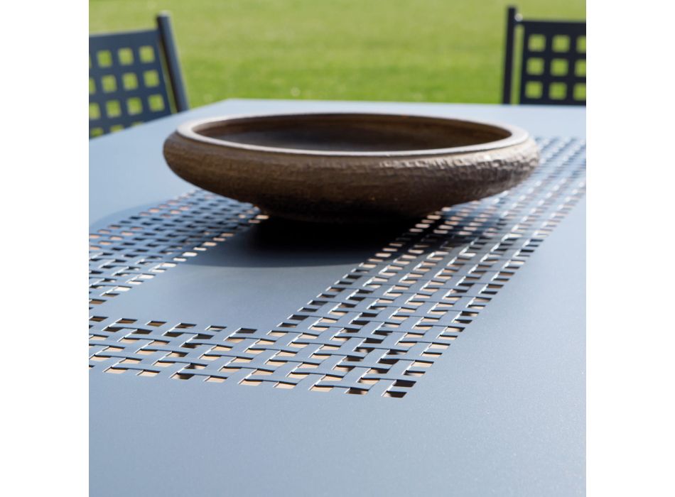 Mesa de jardín en acero galvanizado Made in Italy - Blair viadurini