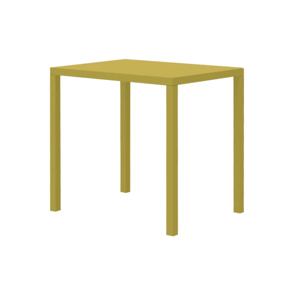 Mesa de Jardín Rectangular de Acero Galvanizado Made in Italy - Azul viadurini