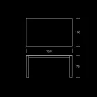 Mesa de jardín HPL con estructura de aluminio Made in Italy - Carl viadurini