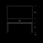 Mesa de jardín HPL con estructura de aluminio Made in Italy - Carl viadurini