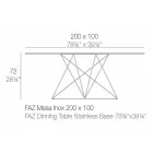 Mesa de jardín moderna en polipropileno y acero inoxidable Faz Vondom viadurini