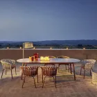 Mesa de jardín con tapa de Hpl de color Made in Italy - Emma by Varaschin viadurini