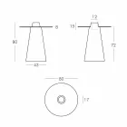 Brillante mesa de interior Slide Slide (H80) vidrio de polietileno hecho en Italia viadurini