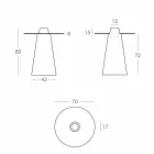 Brillante mesa de interior Slide Slide (H80) vidrio de polietileno hecho en Italia viadurini