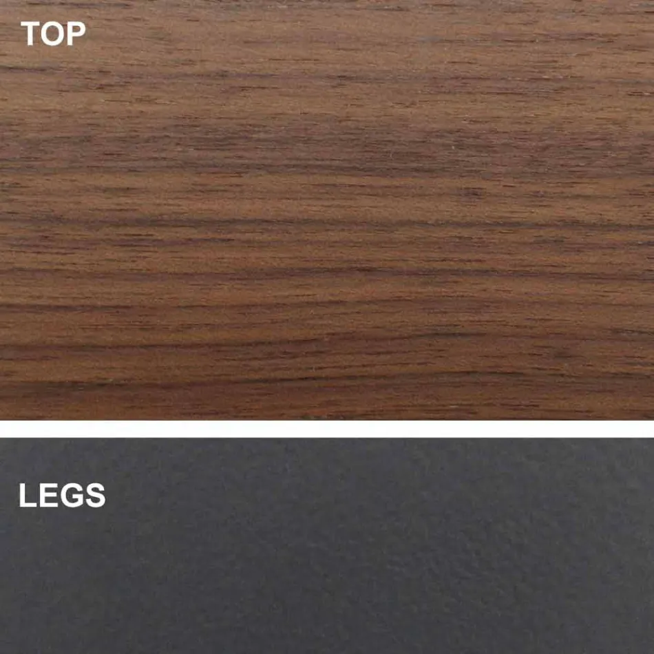 Mesa de comedor Barrel con tapa chapada Made in Italy - Settimmio viadurini