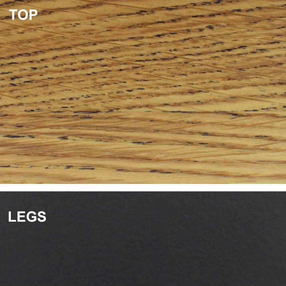 Mesa de comedor Barrel con tapa chapada Made in Italy - Settimmio viadurini