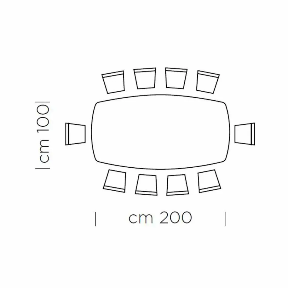 Mesa de comedor Barrel con tapa chapada Made in Italy - Settimmio viadurini