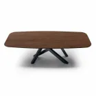 Mesa de comedor Barrel con tapa chapada Made in Italy - Settimmio viadurini