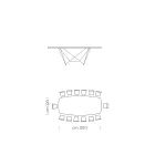 Mesa de comedor de barril de cerámica Made in Italy - Ezzellino viadurini