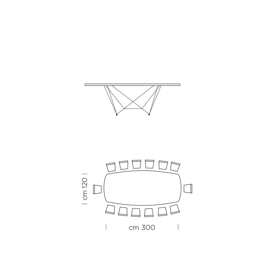 Mesa de comedor de barril de cerámica Made in Italy - Ezzellino viadurini