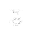 Mesa de comedor de barril de cerámica Made in Italy - Ezzellino viadurini