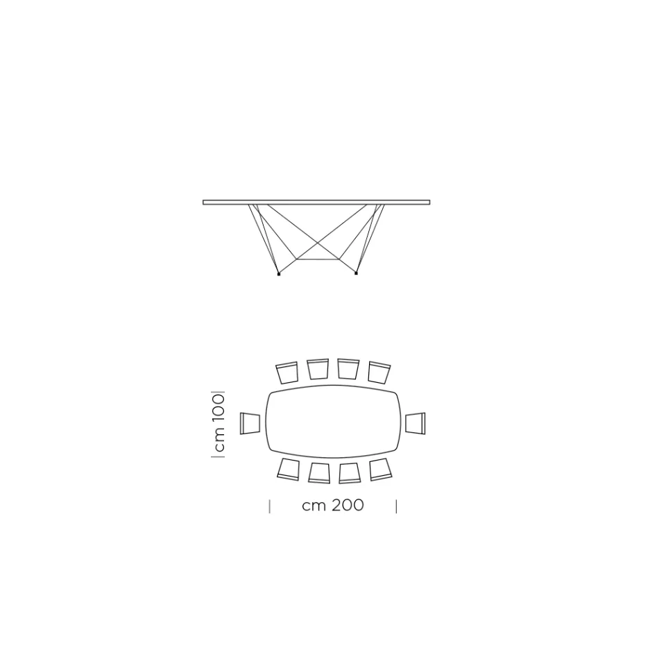Mesa de comedor de barril de cerámica Made in Italy - Ezzellino viadurini