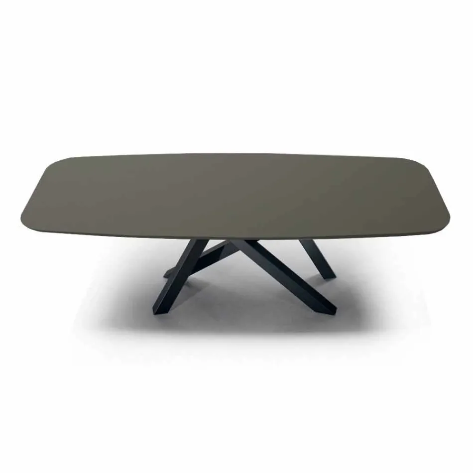 Mesa de comedor Barrel en acero Fenix y lujo Made in Italy - Settimmio viadurini