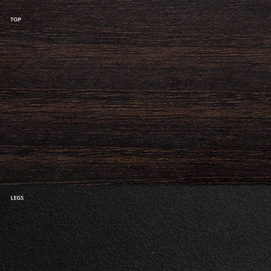 Mesa de comedor en forma de barril en laminado efecto madera Made in Italy - Cave viadurini