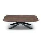 Mesa de comedor en forma de barril en laminado efecto madera Made in Italy - Cave viadurini