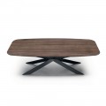 Mesa de comedor Barrel en laminado efecto madera Made in Italy - Grotta