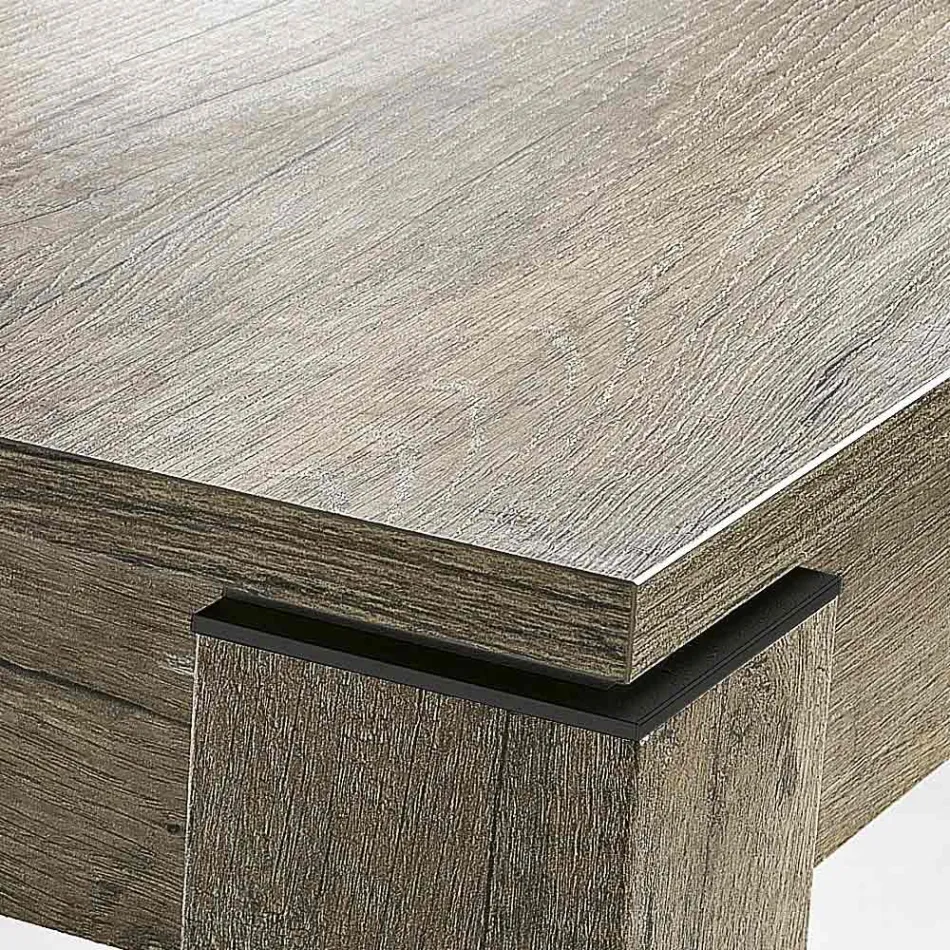 Mesa de Comedor Extensible a 200 cm en Melamina Made in Italy - Denis viadurini