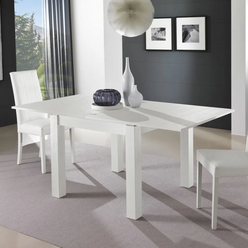 Mesa de Comedor Extensible a 200 cm en Melamina Made in Italy - Denis viadurini
