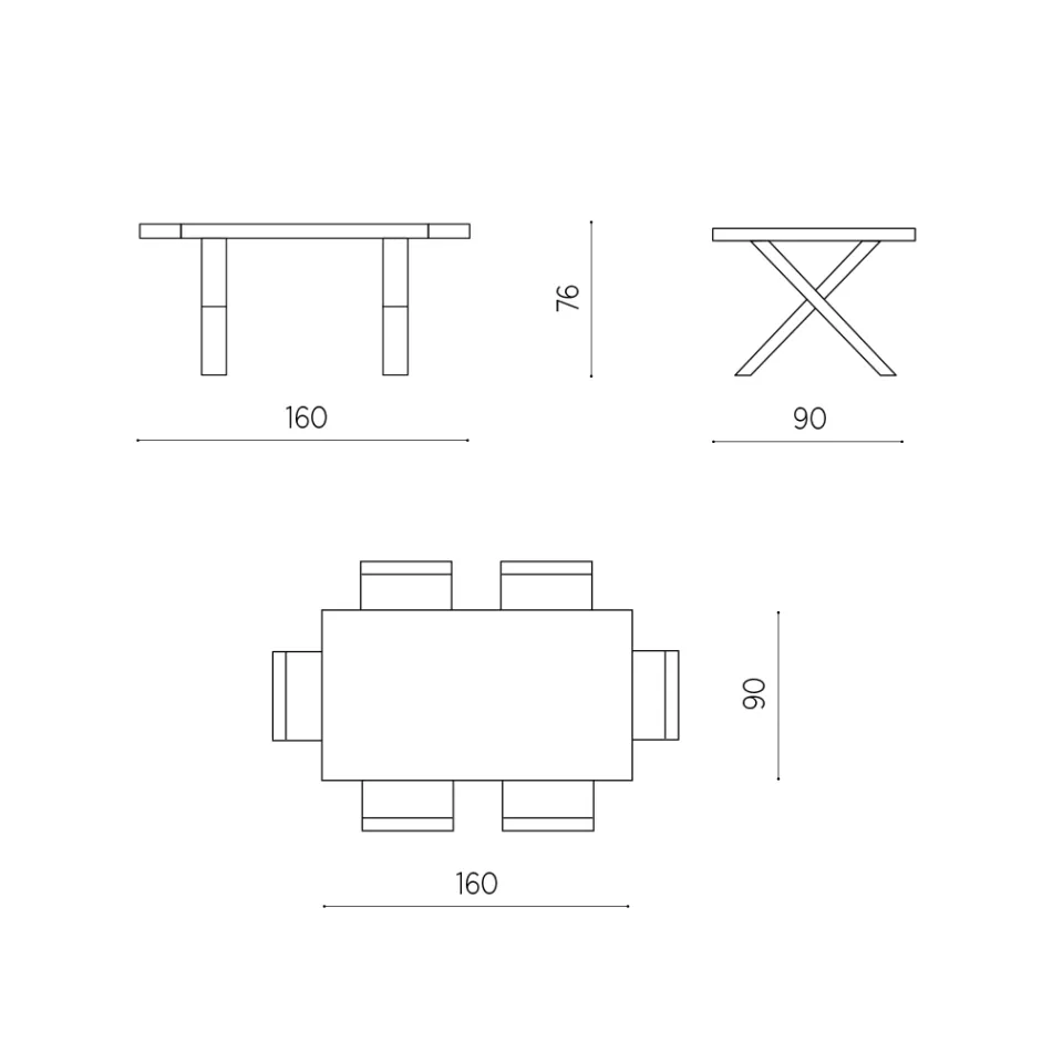 Mesa de Comedor Extensible a 260 cm Moderna Efecto Cemento - Lenova viadurini