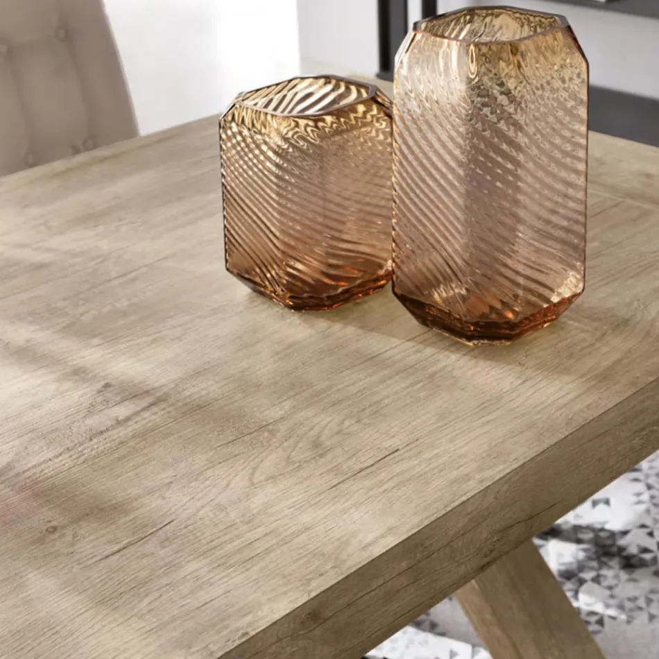 Mesa de Comedor Extensible a 260 cm Efecto Madera Made in Italy - Lenova viadurini