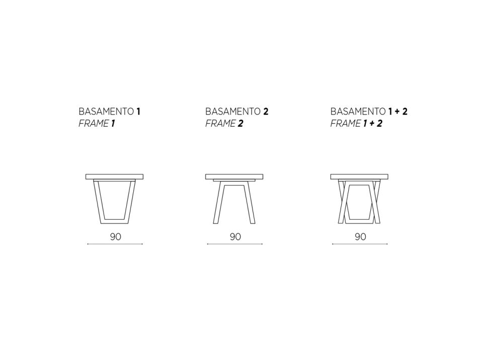 Mesa de comedor extensible hasta 260 cm en laminado de diseño moderno - Tiferno viadurini