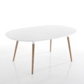 Mesa de comedor extensible hasta 270 cm en MDF y madera maciza - Maurizio
