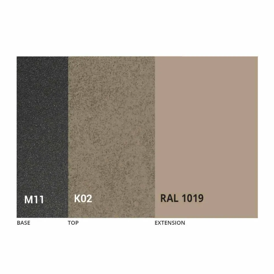 Mesa de comedor extensible a 298 cm en metal y tapa de cerámica - Anaconda viadurini