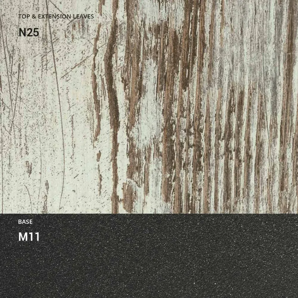 Mesa de Comedor Extensible hasta 298 cm en Melamina Made in Italy - Fedemo viadurini