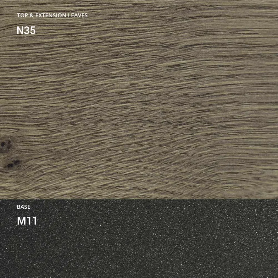 Mesa de Comedor Extensible hasta 298 cm en Melamina Made in Italy - Fedemo viadurini