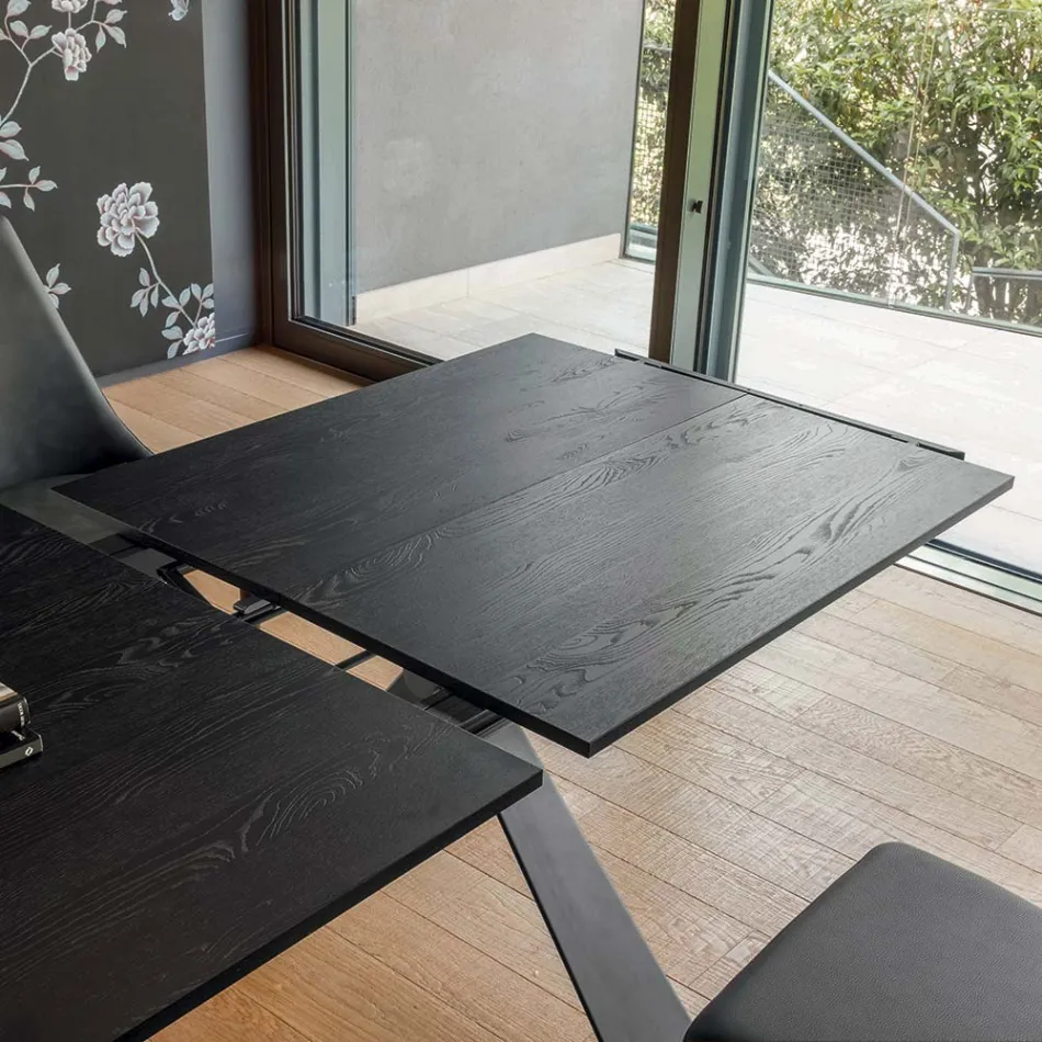 Mesa de Comedor Extensible hasta 298 cm en Melamina Made in Italy - Fedemo viadurini