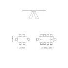 Mesa de Comedor Extensible hasta 300 cm en Laminado HPL Made in Italy - Dálmata viadurini